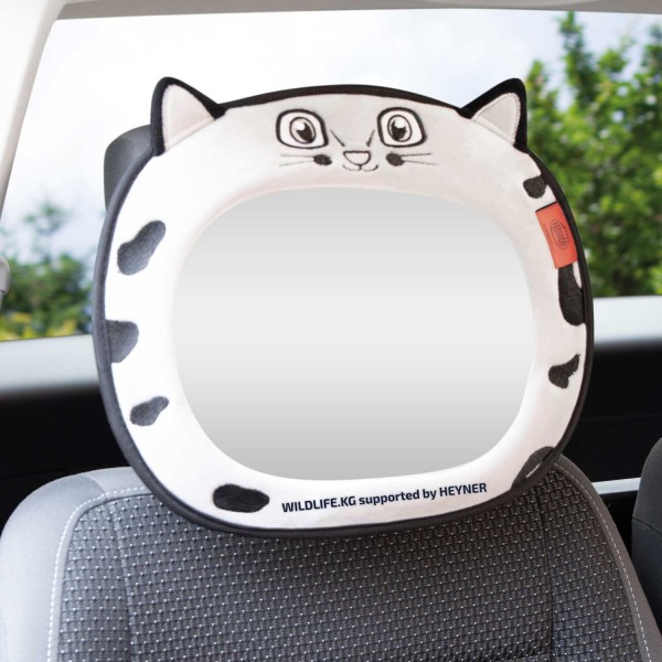 Leopard car seat mirror